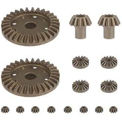 Gravo Upgrade Metal Gear 30T 16T 10T Differential Driving Gears for Wltoys 144001 12428 12429 12423 12429 RC Car Spare Parts,16 Pcs