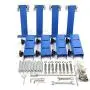 VEVOR Screen Printing Press 4 Color 1 Station and 4 Pieces 20x20 Inch Aluminum Silk Screen Printing Frames with White 110 Count Mesh