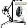 Drywall Lift 11 Construction Rolling Caster Wheel Lockable Tool Panel Lift Drywall Panel Hoist Jack Lifter Jack Drywall Lift, Black Drywall Lift 11 Construction Rolling Caster Wheel Lockable Tool Panel Lift Drywall Panel Hoist Jack Lifter Jack Drywall Lift, Black