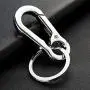 KINGFOREST 5PCS Metal Carabiner Keychain Key Clip Key Ring Key Chain Ring Holder Organizer for Car Key Finder