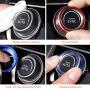 5 PCS for Honda Civic 10th Gen Audio Speaker Cover Engine Start Stop Button Emblem, AC Switch Temperature Climate Knob Ring, Interior Accessories(Red)