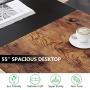 Tribesigns Computer Desk, 55 inch Large Office Desk Computer Table Study Writing Desk for Home Office, Double Color