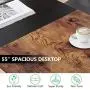 Tribesigns Computer Desk, 55 inch Large Office Desk Computer Table Study Writing Desk for Home Office, Double Color Tribesigns Computer Desk, 55 inch Large Office Desk Computer Table Study Writing Desk for Home Office, Double Color