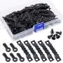 160Pcs Picture Hangers Kit, Including 80Pcs Black Sawtooth Picture Frame Hanging Hangers Double Hole and 80Pcs Photo Frame Turn Button with Screws Perfect for Home Decoration - Black 160Pcs Picture Hangers Kit, Including 80Pcs Black Sawtooth Picture Frame Hanging Hangers Double Hole and 80Pcs Photo Frame Turn Button with Screws Perfect for Home Decoration - Black