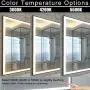 HAUSCHEN 32x40 inch Black Framed LED Lighted Bathroom Wall Mounted Mirror with High Lumen+CRI 95 Adjustable Color Temperature+Anti-Fog Separately+Dimmer Function+IP44 Waterproof+Vertical & Horizontal HAUSCHEN 32x40 inch Black Framed LED Lighted Bathroom Wall Mounted Mirror with High Lumen+CRI 95 Adjustable Color Temperature+Anti-Fog Separately+Dimmer Function+IP44 Waterproof+Vertical & Horizontal
