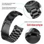 BaiHui Compatible with Galaxy Watch 46mm/Gear S3 Classic/Frontier Bands, Solid Stainless Steel Metal Replacement Strap for Galaxy Watch 46mm SM-R800 Smart Watch - Black