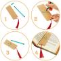 150 Pieces Kraft Paper Blank Bookmarks Gift Tags and 150 Pieces Handmade Tassels Pendant for DIY Craft Bookmark Key Chain Earring Jewelry Making (Kraft)