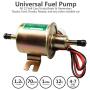 BANG4BUCK Universal Electric Fuel Pump 12V 1-2A 4-7 PSI Shut-off Pressure Gas Diesel Inline Low Pressure Metal Pump Module HEP-02A