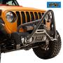 EAG Stubby Front Bumper with Stinger Hoop and Fog Light Hole Fit for 18-21 Wrangler JL