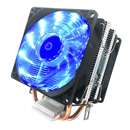 CPU Cooler Fan PC Heatsink， LED Fan Computer CPU Air Cooling Cooler Radiator