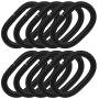 BIKICOCO 1 Metal Oval Ring Buckle Loops Non Welded for Leather Purse Bags Handbag Straps, Black - Pack of 10