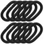 BIKICOCO 1 Metal Oval Ring Buckle Loops Non Welded for Leather Purse Bags Handbag Straps, Black - Pack of 10