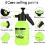 Futone 0.5 Gallon Hand Held Garden Sprayer Water Pump Pressure Sprayers for Lawn and Garden - (2.0L Lime Yellow)