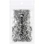 Favordrory 7mmx10mm Silver Bullet Cone Spike and Stud Metal Screw Back for DIY Leather Crafts