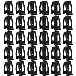 30 Pack Black Metal Retainer Clips, Universal Automotive Car Front Console Dash Dashboard Trim for Ford Mazda Audi Toyota