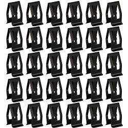 30 Pack Black Metal Retainer Clips, Universal Automotive Car Front Console Dash Dashboard Trim for Ford Mazda Audi Toyota