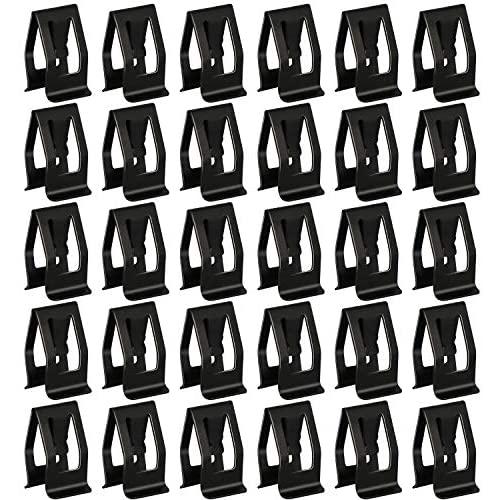30 Pack Black Metal Retainer Clips, Universal Automotive Car Front Console Dash Dashboard Trim for Ford Mazda Audi Toyota