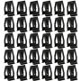 30 Pack Black Metal Retainer Clips, Universal Automotive Car Front Console Dash Dashboard Trim for Ford Mazda Audi Toyota