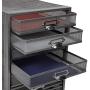 Mind Reader 10CABMESH-SIL Storage Organizer, Heavy Duty Multi-Purpose, Silver 10 Drawer