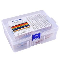 SIQUK 1480 Pieces Resistors 68 Values 1% Resistor Kit 0 Ohm-1M Ohm 1/4W Metal Film Resistors Assortment for DIY and Experiments