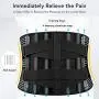 Freetoo Back Braces for Lower Back Pain Relief with 6 Stays, Breathable Back Support Belt for Men/Women for work , Anti-skid lumbar support belt with 16-hole Mesh for sciatica(M)