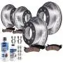 Detroit Axle - All (4) Front and Rear 330mm Drilled Slotted Disc Brake Kit Rotors w/Ceramic Pads for 2003 2004 2005 2006 2007 2008 2009-2011 Chevy Express 3500/ GMC Savana 3500 - Single Rear Wheels Detroit Axle - All (4) Front and Rear 330mm Drilled Slotted Disc Brake Kit Rotors w/Ceramic Pads for 2003 2004 2005 2006 2007 2008 2009-2011 Chevy Express 3500/ GMC Savana 3500 - Single Rear Wheels