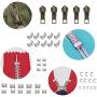 YaHoGa 143 Pieces Zipper Repair Kit Zipper Replacement with Zipper Install Plier for Bags, Jackets, Tents, Luggage, Backpacks, Sleeping Bag