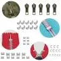 YaHoGa 143 Pieces Zipper Repair Kit Zipper Replacement with Zipper Install Plier for Bags, Jackets, Tents, Luggage, Backpacks, Sleeping Bag