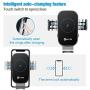 WAITIEE Wireless Car Charger,Qi 15W Fast Charging Automobile Chargers,Air Vent Dashboard Car Mount for iPhone 12 Series/11/Pro Max,Samsung S10/S9/S8/S20 Series(with Quick Charge 3.0 Car Adapter)