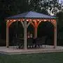 Yardistry 10 x 10 Wood Gazebo with Aluminum Roof Yardistry 10 x 10 Wood Gazebo with Aluminum Roof