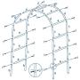 BalsaCircle White Decorative Metal Wedding Arch for Ceremony Outdoor Indoor Bridal Party Photo Booth Decorations