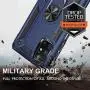 UNKNOK Galaxy A51 5G Case, [Not Fit A51 4G], [Military Grade ] 15ft Drop Tested Shockproof Protective, Metal Rotating Ring Kickstand Magnetic Support Cover for Samsung Galaxy A51 5G Phone (Blue)