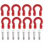 sjlerst 1:10 RC Lock Catch, Portable RC Tow Shackle, Red Aluminum Metal for RC Climbing Crawler Car Accessory Parts