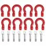 sjlerst 1:10 RC Lock Catch, Portable RC Tow Shackle, Red Aluminum Metal for RC Climbing Crawler Car Accessory Parts
