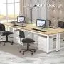 NSdirect 63'' Computer Desk,Large Home Office Desk Wide Workstation 1 inch Thicker Tabletop for Writing,Games and Home Work PC Desk Modern Finish Wood Board and Sturdy Steel Legs,Oak+White NSdirect 63'' Computer Desk,Large Home Office Desk Wide Workstation 1 inch Thicker Tabletop for Writing,Games and Home Work PC Desk Modern Finish Wood Board and Sturdy Steel Legs,Oak+White