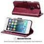 OCASE iPhone 6S Case [Free Screen Protector Included] Leather Wallet Flip Case for iPhone 6 / 6S Devices - Burgundy
