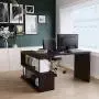 Bestier Rotating L Shaped Computer Desk, 51'' Large Corner Office Desk with Open 2 Tier Storage Shelves, Lightweight Sturdy Hollow-Core Board Gaming L Desk Workstation for Home Office, Brown Bestier Rotating L Shaped Computer Desk, 51'' Large Corner Office Desk with Open 2 Tier Storage Shelves, Lightweight Sturdy Hollow-Core Board Gaming L Desk Workstation for Home Office, Brown