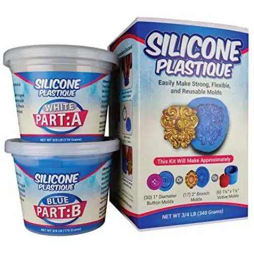 Silicone Plastique - DIY Silicone Mold Making Kit, Super Easy 1:1 Mix Mold Putty, 3/4 Lb, Makes Strong Reusable Silicone Molds, Food Grade, Non-Toxic Silicone Plastique - DIY Silicone Mold Making Kit, Super Easy 1:1 Mix Mold Putty, 3/4 Lb, Makes Strong Reusable Silicone Molds, Food Grade, Non-Toxic