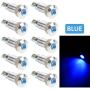 FICBOX 10Pcs LED Indicator Light 12V 5/16 Inch 8mm Metal Shell Panel Mount Signal Pilot Dash Directional Lights for Motorcycle Car Truck Boat (Blue)
