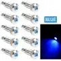 FICBOX 10Pcs LED Indicator Light 12V 5/16 Inch 8mm Metal Shell Panel Mount Signal Pilot Dash Directional Lights for Motorcycle Car Truck Boat (Blue)