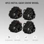 4Pcs Metal Gear Snow Wheel, 1/10 RC Remote Control Snow Tires Metal Gear Standard Main Gear RC Crawler Accessory Part