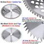 Joalxy 10'' 80T Carbide Tip Blade + 10'' 40T Mn-Steel Blade, Metal Blades with Washers for Brush Cutter Trimmer Weed Eater