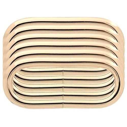 BIKICOCO 2 Metal Oval Ring Buckle Loops Non Welded for Leather Purse Bags Handbag Straps, Light Gold - Pack of 6