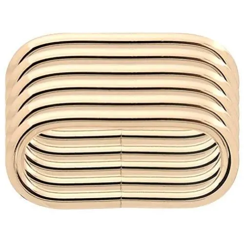 BIKICOCO 2 Metal Oval Ring Buckle Loops Non Welded for Leather Purse Bags Handbag Straps, Light Gold - Pack of 6
