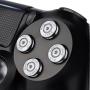 XFUNY(TM) Metal Bullet Buttons ABXY Buttons + Thumbsticks Thumb Grip and Chrome D-pad for Sony PS4 DualShock 4 Controller Mod Kit (Silver)