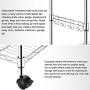 Devo 5-Shelf Adjustable Metal Shelves on Wheels with Hooks Heavy Duty Shelving Units and Storage Organizer for Kitchen Garage Closet Pantry Laundry Bathroom 23'' L x 14'' W x 72'' H (Silver)