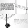 Devo 5-Shelf Adjustable Metal Shelves on Wheels with Hooks Heavy Duty Shelving Units and Storage Organizer for Kitchen Garage Closet Pantry Laundry Bathroom 23'' L x 14'' W x 72'' H (Silver)