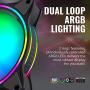 Cooler Master Master Fan MF120 Halo Duo-Ring Addressable RGB Lighting 120mm 3 Pack with Independently-Controlled LEDS, Absorbing Rubber Pads, PWM Static Pressure for Computer Case & Liquid Radiator