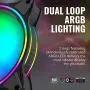 Cooler Master Master Fan MF120 Halo Duo-Ring Addressable RGB Lighting 120mm 3 Pack with Independently-Controlled LEDS, Absorbing Rubber Pads, PWM Static Pressure for Computer Case & Liquid Radiator