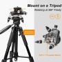 Huepar Laser Level Adapter, Metal 360-Degree Rotating Base for Laser Level Tripod Connector, 1/4’’ Threaded Mount and Horizontal Bubble, Micro-adjust Fine Turning Pivoting Base AT2